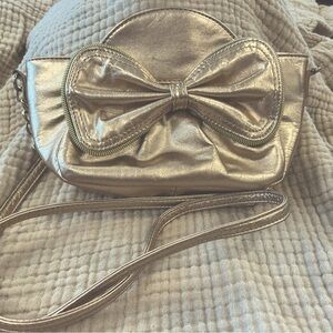 BETSY JOHNSON Crossbody in Rose Gold-bery good preloved condition- BOW on front